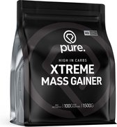 PURE Xtreme Mass Gainer - banaan - 1500gr - eiwitten - weight gainer - koolhydraten