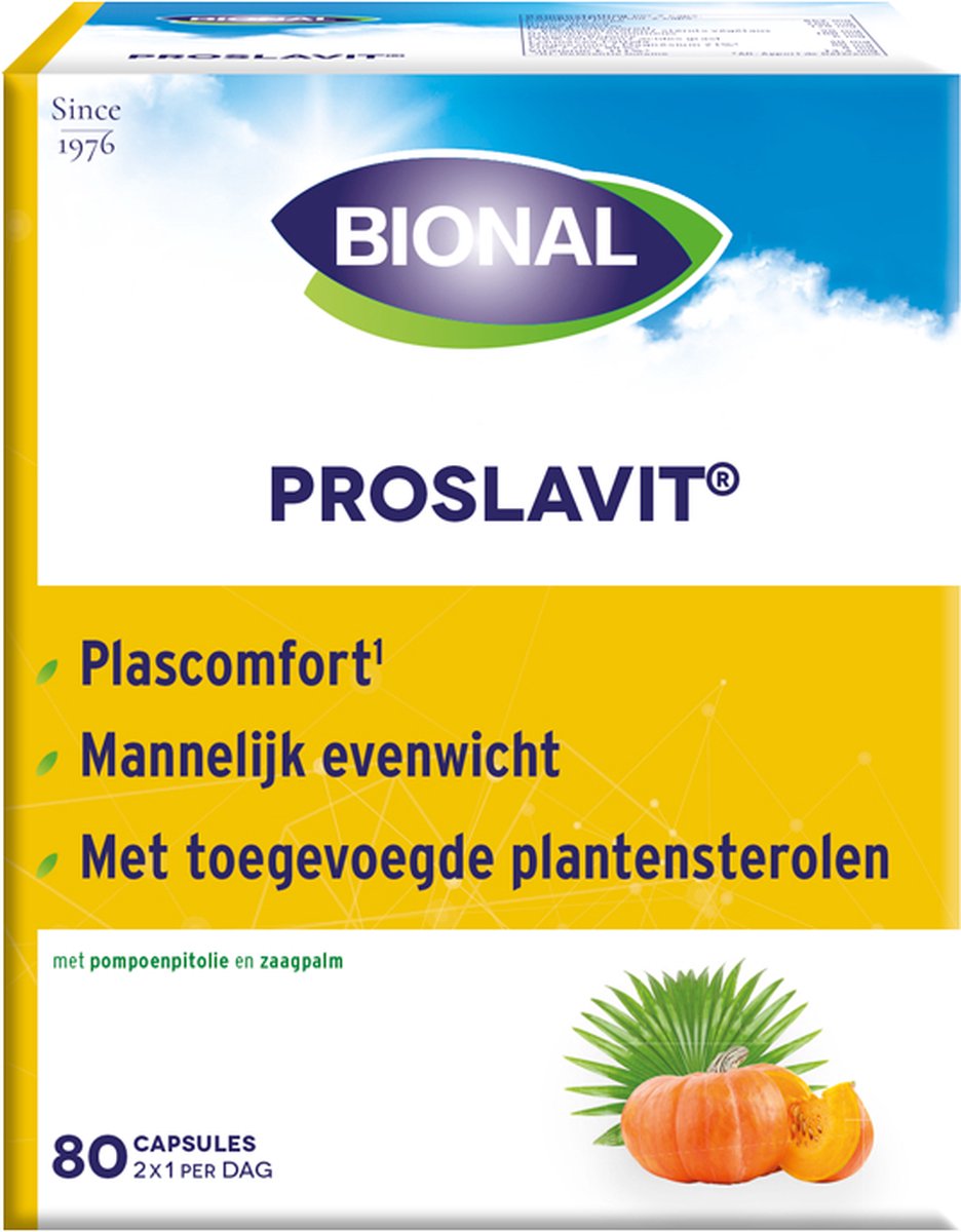 Goedkoopste Bional Proslavit - Voedingssupplement met pompoen en zaagpalm voor de mannelijke prostaat - 80 capsules