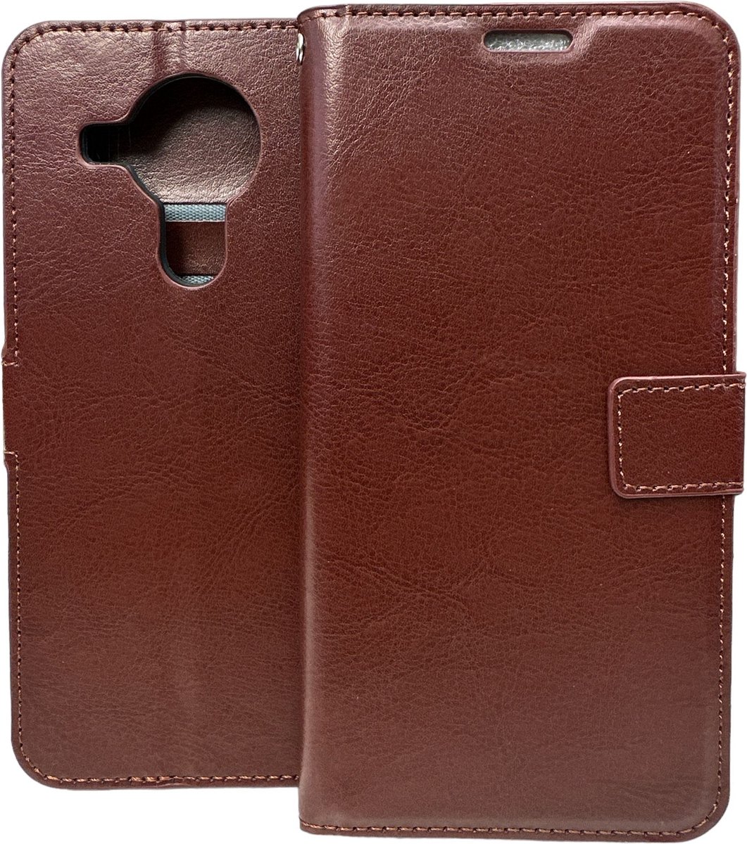 Portemonnee Book Case Hoesje Geschikt voor: Nokia 5.4 - bruin