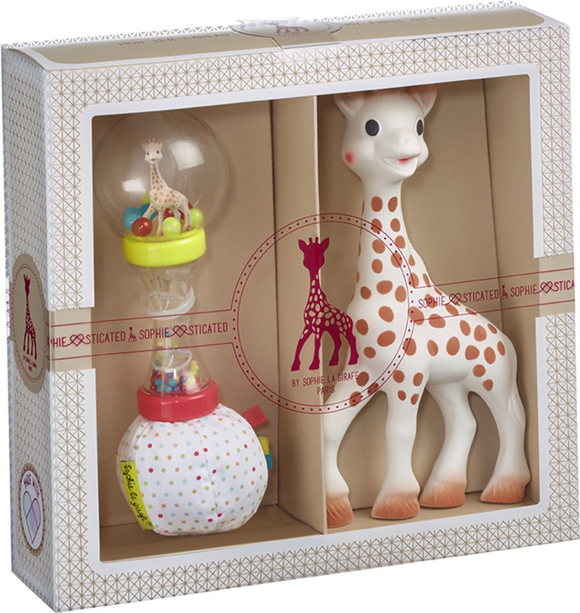 Goedkoopste Sophie de giraf Sophiesticated Cadeauset - Baby speelgoed - Sophie de giraf & Maracas rammelaar - Kraamcadeau – Babyshower cadeau - 4-Delig