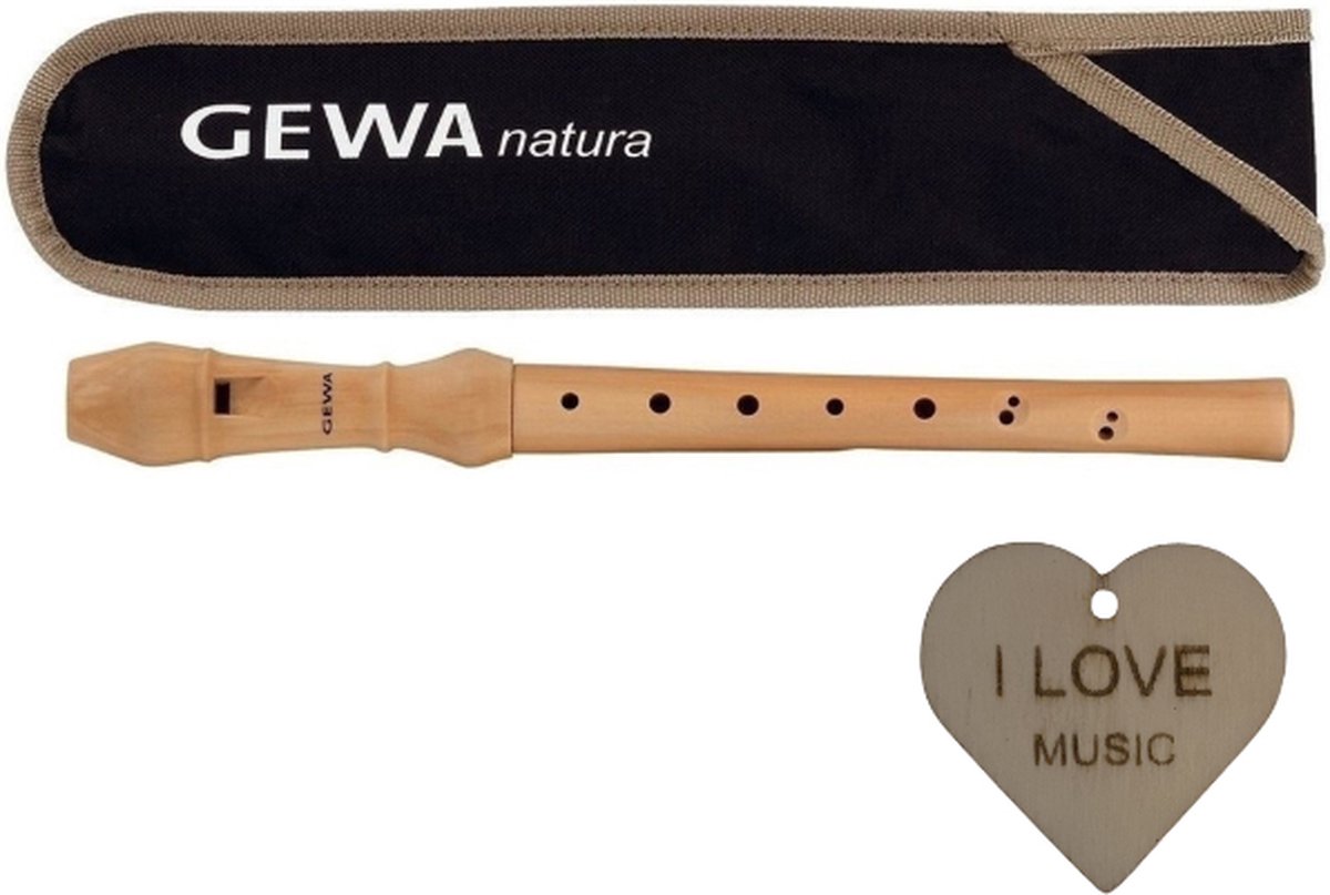 Gewa Blokfluit | Duitse Boring | C | Met Specter wisser en Sleutelhanger