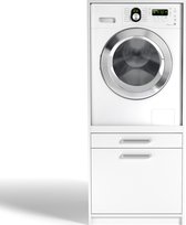 Wasophoogte® Wasmachine Kast Uno - Wasmachine verhoger - Wasmachine ombouw - Wasmachine ombouw / -opbouwmeubel - Multiplex - 700(D)*676(B)*1580(H) mm - Wit