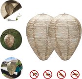 Factice de nid de guêpes - Répulsif de guêpes - Waspinator - Dissuasion des guêpes - Repousser les guêpes - Jardin - 2 pièces