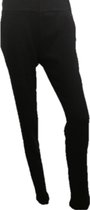 Dames - Broek - Warme Thermo Comfortbroek - 7/8 - Jegging - Gevoerd - Kleur Zwart - Maat S-M 36-38