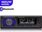 Autoradio avec Bluetooth pour toutes les voitures - USB, AUX et mains libres - Télécommande - Lumineux - Radio DIN simple avec microphone intégré - Manuel néerlandais