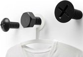 Qualy - Screw Collection Wall Hook black