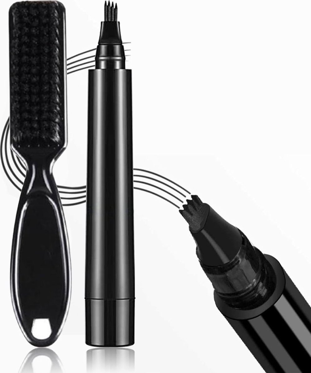 Baardgroei (Filler) Zwart - Baard pen - Baardverzorging - Baard stift -Beard Pencil Filler