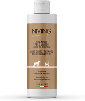Niveler | Shampoing pour chien et shampoing pour chat | 250 ml | Long manteau | Avec de Huile de coco