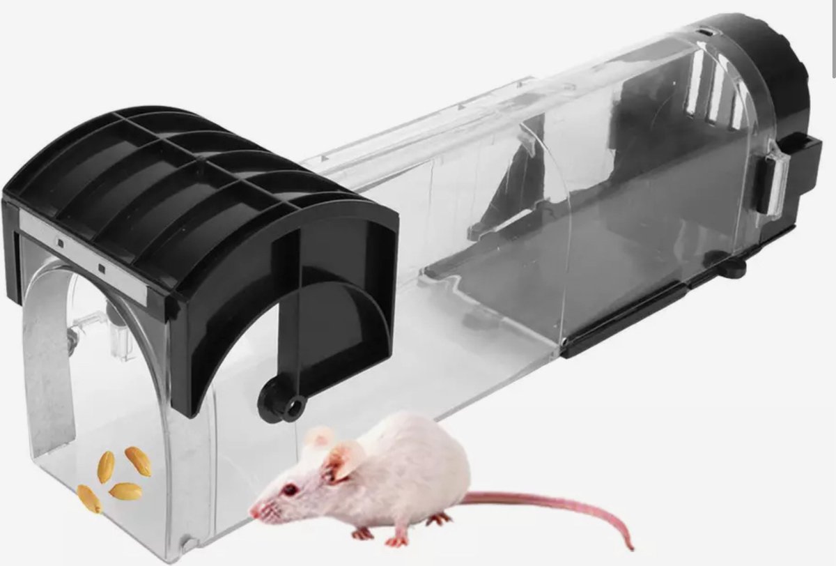 Muizenval - Diervriendelijk - Muizenverjager - Rattenval - Voor Binnen en Buiten - Muizen Bestrijden - Verbeterd Model 2021 - Merkloos