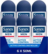 Sanex Men Active Control Déodorant Anti-Transpirant Roller 50 ml - Pack économique 6 pièces