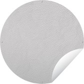 Garden Circle Cuir - Structure - Aspect Cuir - Wit - 90x90 cm - Affiche de Jardin Ronde - Extérieur
