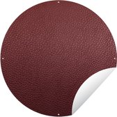 Garden Circle Cuir - Aspect Cuir - Rouge - Clair - 90x90 cm - Affiche de Jardin Ronde - Extérieur