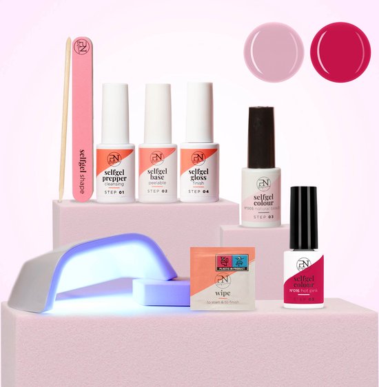 PN Selfcare Gellak Starterspakket - N5 Natural Beauty + N16 Hot Pink 6 Nagellak