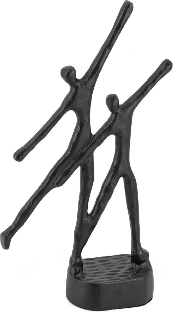HomeBound by KY | Decoratie beeld dansers zwart | dansers beeldje goud | 21x8x39cm | decoratie beeldje goud