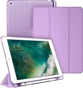 Phreeze Tri-Fold Hoes - Geschikt voor iPad 5/6 Generatie (2017/2018) - iP Air 1/2 - TriFold Book Case - Paars
