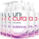 6x Unicura Vloeibare Handzeep Anti Bacterieel Balans 250ml