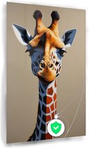 Portret giraffe poster - Woonkamer posters - Wanddecoratie giraffe - Muurdecoratie klassiek - Woonkamer posters - Decoratie woonkamer - 40 x 60 cm
