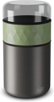 500 ml, celadon groen, thermocontainer voor eten, roestvrij staal met snackpot, 3-delig, lekvrij, houdt 5 uur warm, 10 uur koud, vaatwasmachinebestendig, BPA-vrij