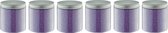 Badkaviaar Lavendel - 200 gram - Pot met aluminium deksel - set van 6 stuks - bad parels