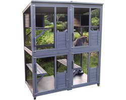 MKSS® Kattenbench met Etages en Ligbankjes - Kattenkooi - Kattenren - Kattenhuis - XXL