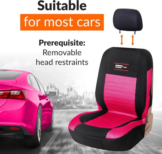 Upgrade4cars Autostoelhoes Voor Bestuurdersstoel Autostoel Hoezen Voorstoelen Universeel Zwart Auto Accessoires Universele