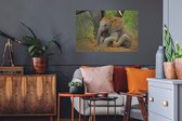 Muurstickers - Sticker Folie - Olifant - Dieren - Zand - Natuur - 90x60 cm - Plakfolie - Muurstickers Kinderkamer - Zelfklevend Behang - Zelfklevend behangpapier - Stickerfolie