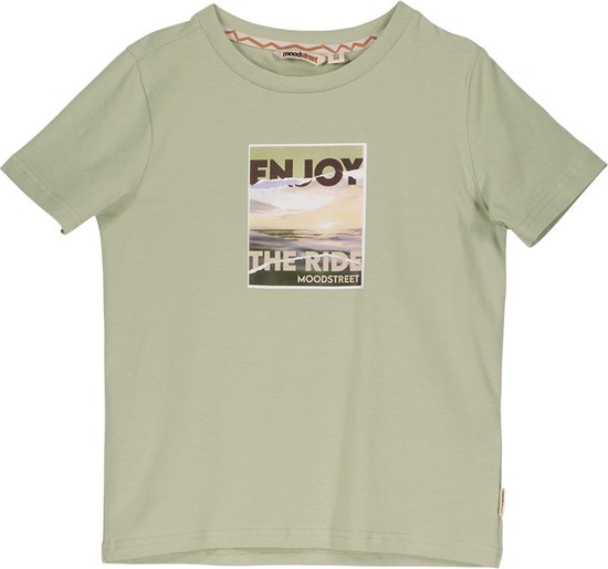 Moodstreet M402-6422 Jongens T-shirt - Misty Green - Maat 110-116
