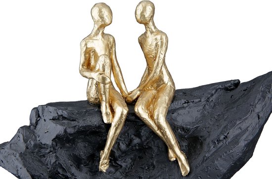 Sculptuur Verliefd goud op zwart