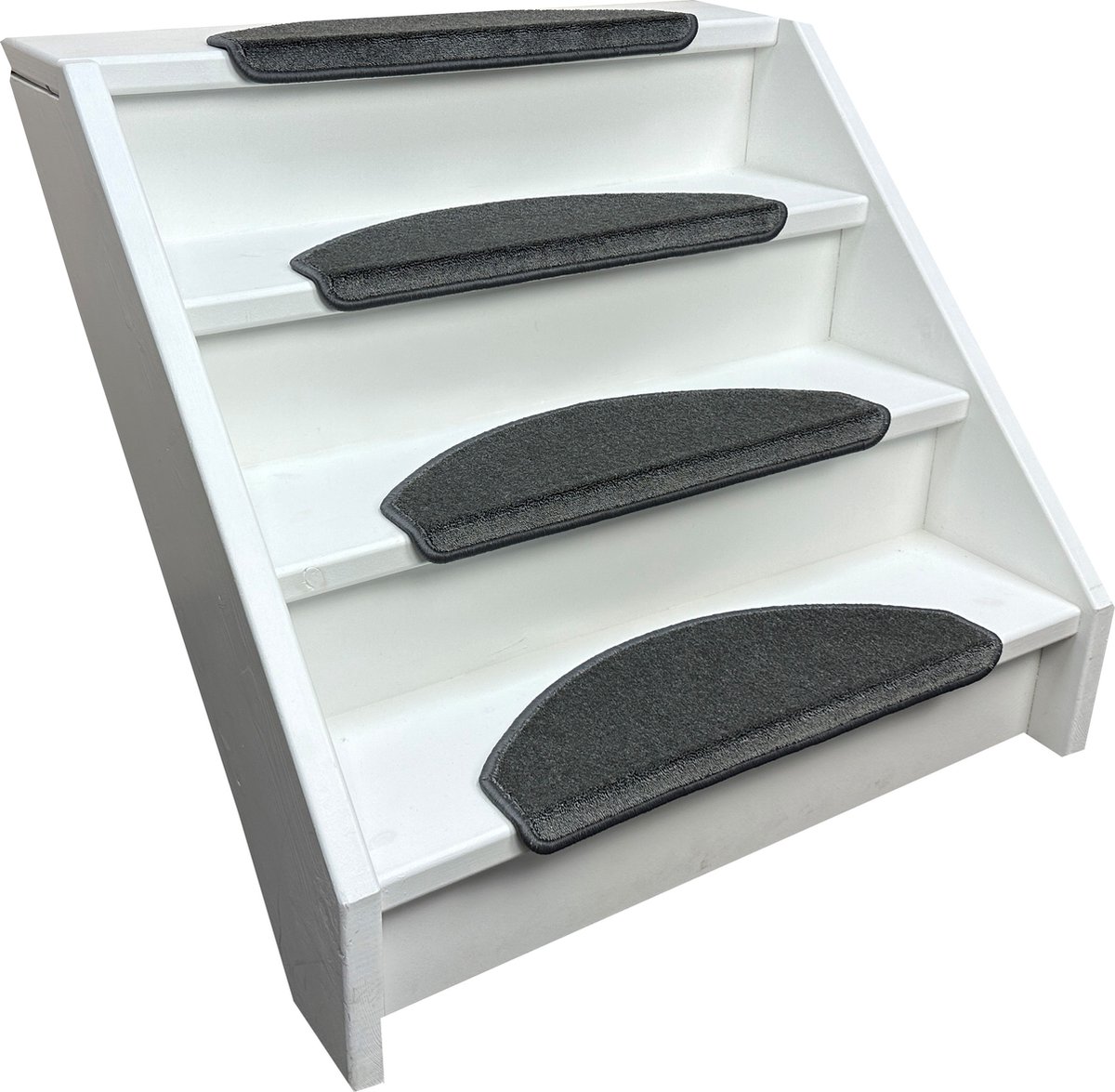 Elite Trapmatten - 13 stuks - Softstep donker Grijs - 56x17x3,5cm - halve maantjes - zelfklevend