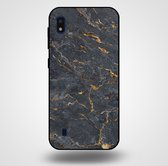 Smartphonica Telefoonhoesje voor Samsung Galaxy A10 met marmer opdruk - TPU backcover case marble design - Goud Grijs / Back Cover geschikt voor Samsung Galaxy A10