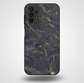 Smartphonica Telefoonhoesje voor Samsung Galaxy A13 4G met marmer opdruk - TPU backcover case marble design - Goud Grijs / Back Cover geschikt voor Samsung Galaxy A13 4G