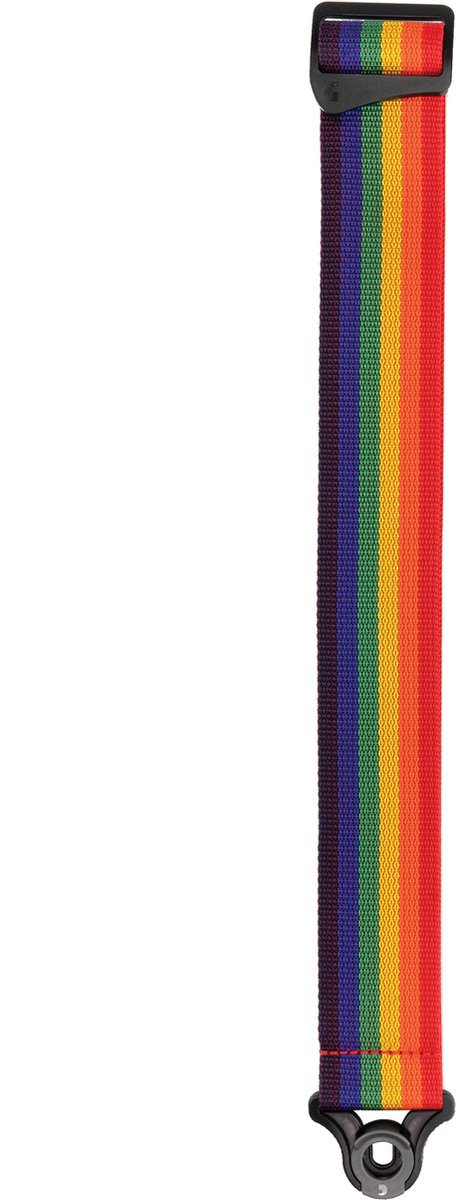 D'Addario Auto Lock Polypro Guitar Strap Rainbow gitaarband met ingebouwde strap locks