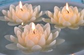 Candles by Milanne, kingsize DRIJFKAARS in de vorm van een LELIE 13x13 cm, H: 5 cm, 2 STUKS - BEKIJK VIDEO