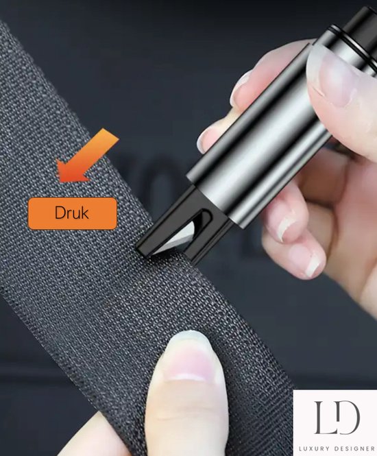 PUWOWYE 2-in-1 gordelsnijder, noodhamer, 2 stuks veiligheidshamer met gordelsnijder, noodhamer met testglas om te oefenen, noodhamer auto met gordelsnijder voor auto en bussen, Emergency Cartool