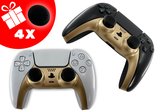 TURQERO Playstation 5 controller faceplate set - Controller behuizing - Goud - Geschikt voor playstation 5 controller- Inclusief Thumb Grips