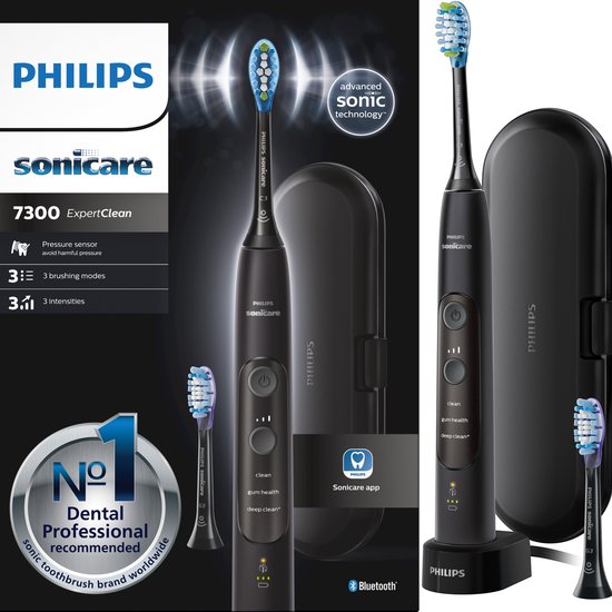 Philips Sonicare - ExpertClean 7300 - HX9601/02 - Elektrische sonische tandenborstel met app - Philips