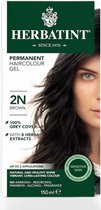 Herbatint 2N Bruin - Haarverf - Biologisch permanente vegan haarkleuring - 8 plantenextracten - 150 ml
