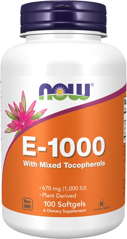 Vitamine E 1000 IU Now Foods 100softgels