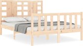 vidaXL - Bedframe - met - hoofdbord - massief - hout