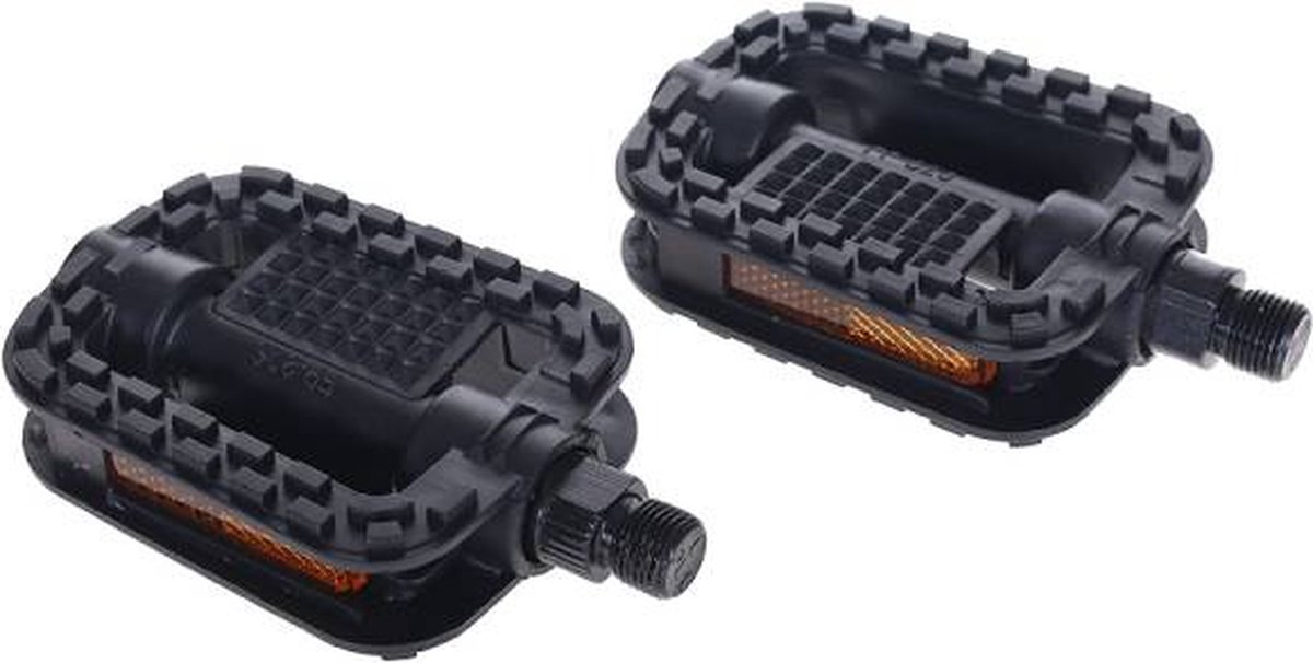 Fiets pedalen - Universeel - Anti slip - Trappers voor fiets met reflector - 14.2mm schroefdraad - 9/16 Inch -Zwart