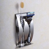*** RVS Tandenborstel en Scheermeshouder - Perfect voor je Badkamer - Makkelijk Tanden poetsen - van Heble® ***