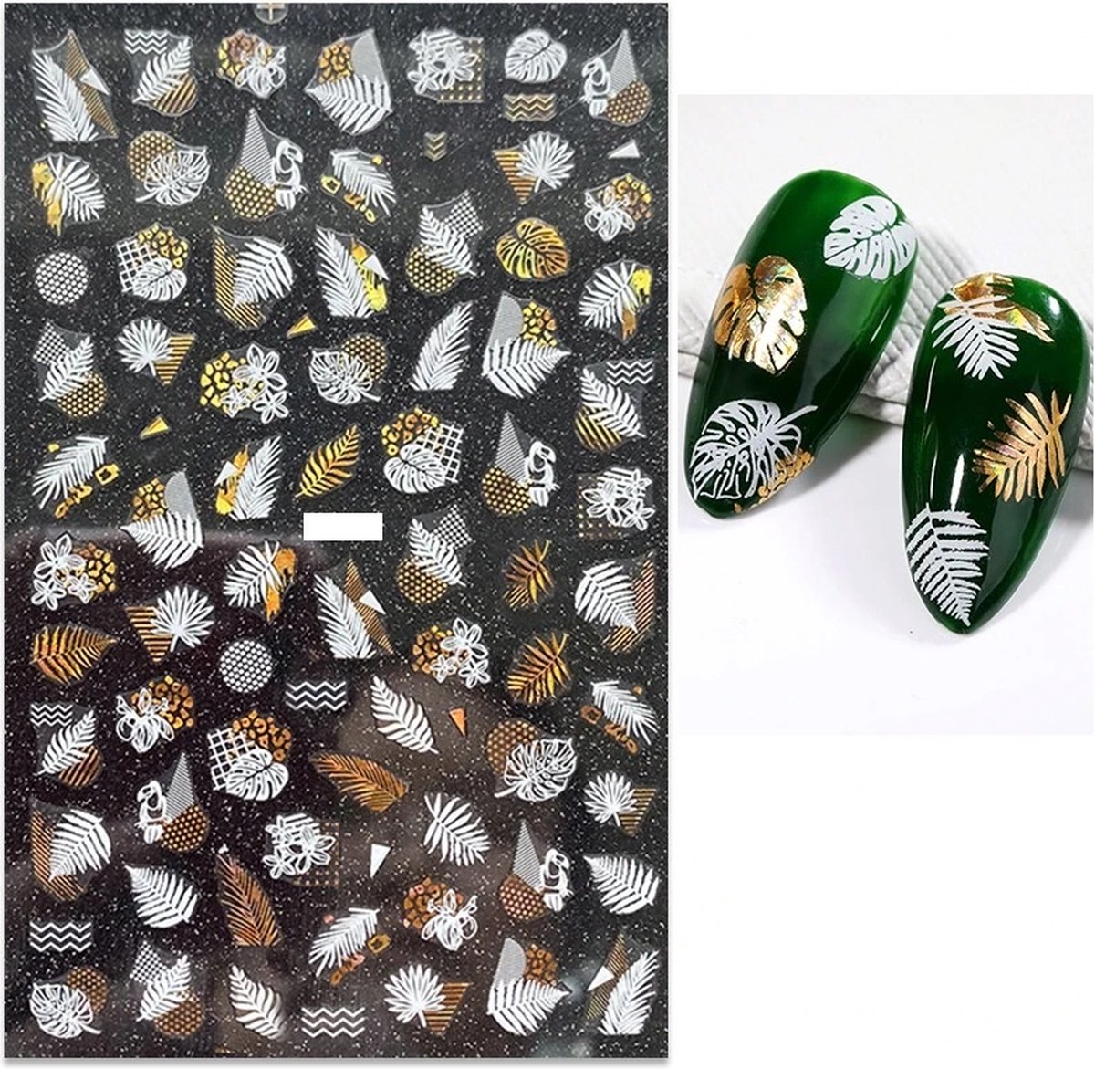 Goedkoopste WiseGoods Luxe Nagelstickers Palm Bladeren - Nagel Stickers - Nail Art - Nailart Sticker Voor Nagels / Kunstnagels / Plaknagels