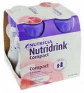 Nutridrink Compact Proteïne Aardbei Shake - 4 x 125 ml - Drinkmaaltijd