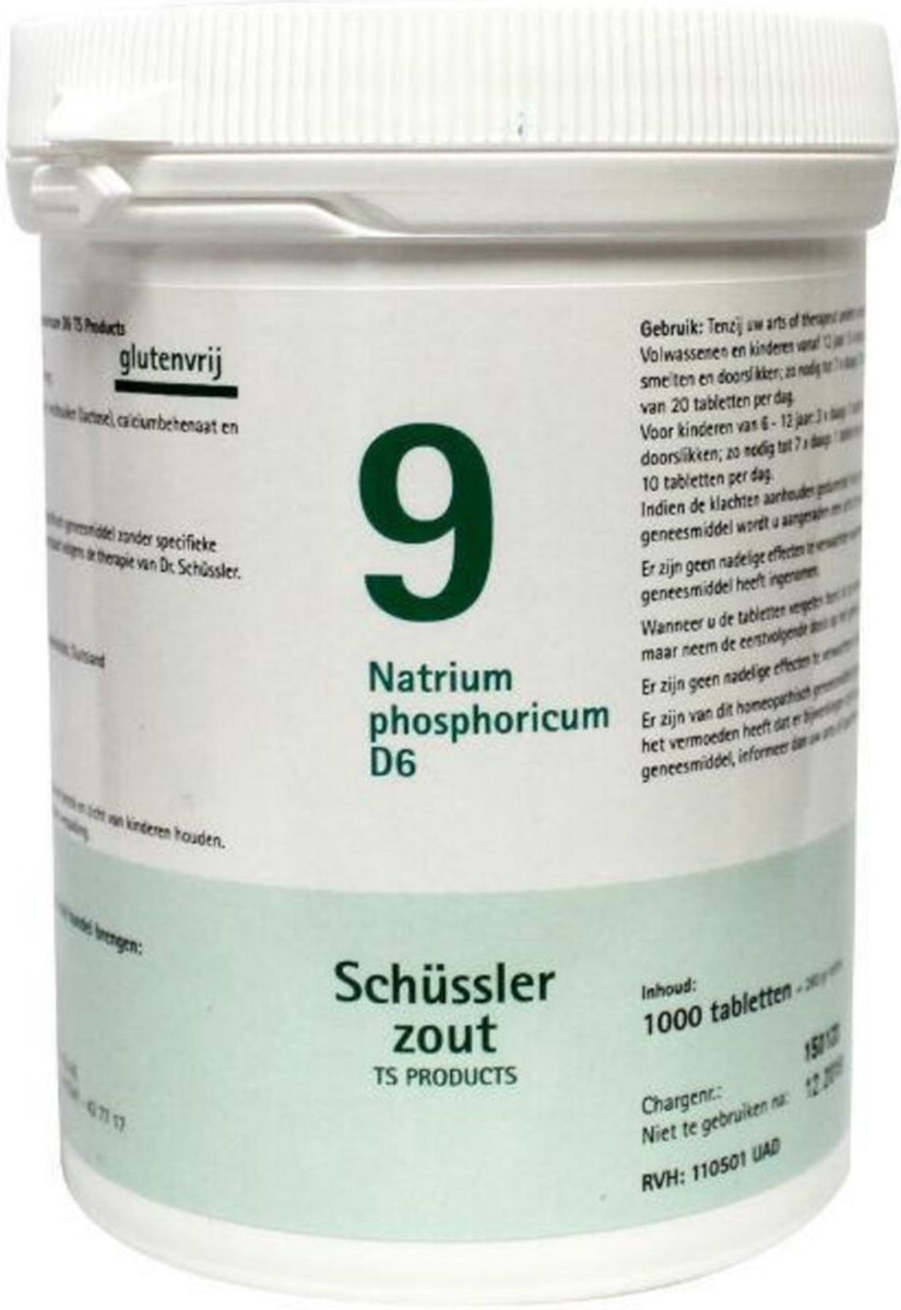Goedkoopste Pfluger Schussler Zout nr 9 Natrium Phosphoricum D6 - 1 x 1000 tabletten