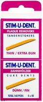Bol.com Stim-U-Dent Tandenstokers Thin Extra Dun - 6 x 160 stuks - Voordeelverpakking aanbieding