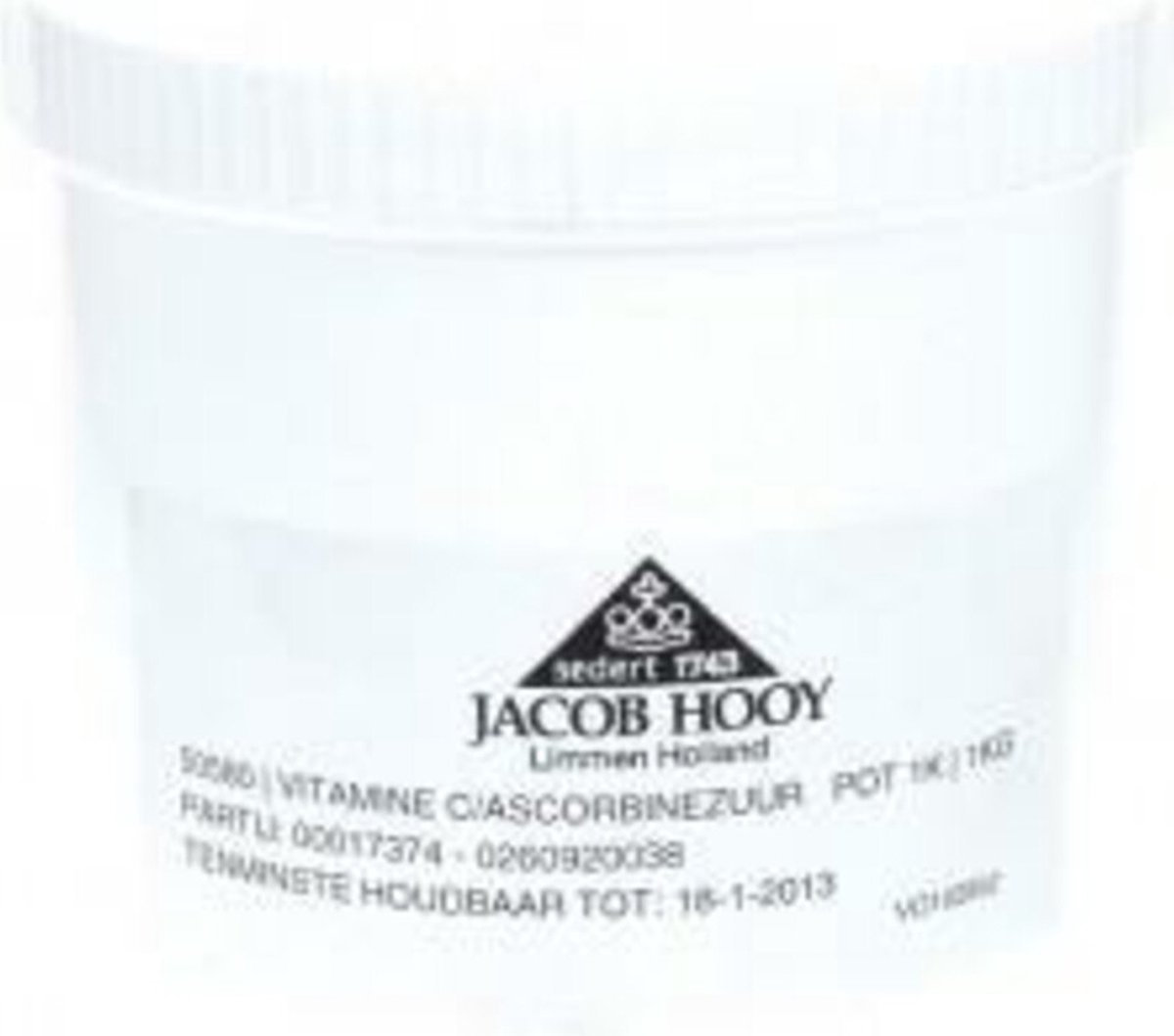 Goedkoopste Jacob Hooy Voedingssupplementen Jacob Hooy Vitamine C Ascorbinezuur pot 1000g