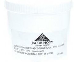 Jacob Hooy Voedingssupplementen Vitamine C Ascorbinezuur pot 1000g