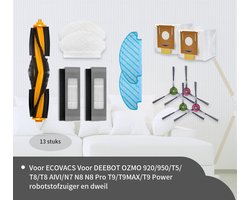 Replacements® Onderdelen geschikt voor Ecovacs Deebot Ozmo T5 - T8 - T9 - N8 - 13-delig