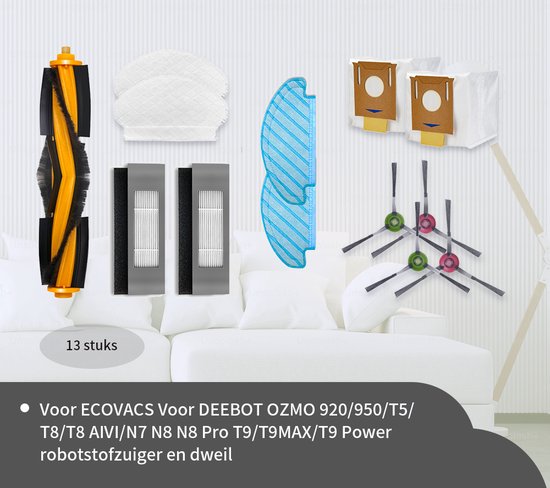 General Pour aspirateur robot ECOVACS Deebot N9 avec brosse latérale General Pour aspirateur robot ECOVACS Deebot N9 avec brosse latérale