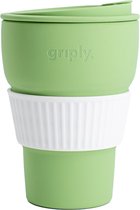 Griply to go - Tasse à café pliable en silicone avec anneau - Vert Summer - 355ml